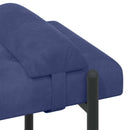 vidaXL Gombos pad párnákkal Rendőrségi kék 110 x 40 x 46 cm Bársony
