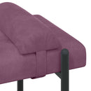 vidaXL Gombos pad párnákkal Lila 110 x 40 x 46 cm Bársony