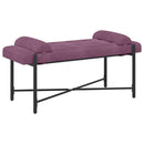 vidaXL Gombos pad párnákkal Lila 110 x 40 x 46 cm Bársony