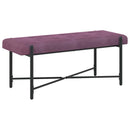 vidaXL Gombos pad párnákkal Lila 110 x 40 x 46 cm Bársony