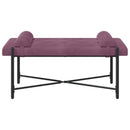vidaXL Gombos pad párnákkal Lila 110 x 40 x 46 cm Bársony