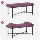 vidaXL Gombos pad párnákkal Lila 110 x 40 x 46 cm Bársony