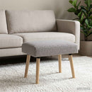 vidaXL pad Egyszínű Világosszürke 60 x 40 x 45 cm Bouclé