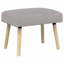 vidaXL pad Egyszínű Világosszürke 60 x 40 x 45 cm Bouclé
