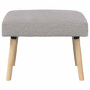 vidaXL pad Egyszínű Világosszürke 60 x 40 x 45 cm Bouclé