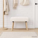 vidaXL pad Egyszínű Krémszínű 60 x 40 x 45 cm Bouclé