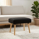 vidaXL pad Egyszínű Fekete 60 x 40 x 45 cm Bouclé