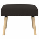 vidaXL pad Egyszínű Fekete 60 x 40 x 45 cm Bouclé