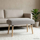 vidaXL pad Egyszínű Világosszürke 80 x 40 x 46 cm Bouclé