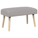 vidaXL pad Egyszínű Világosszürke 80 x 40 x 46 cm Bouclé