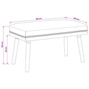vidaXL pad Egyszínű Világosszürke 80 x 40 x 46 cm Bouclé
