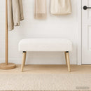 vidaXL pad Egyszínű Krémszínű 80 x 40 x 46 cm Bouclé
