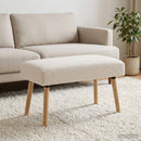 vidaXL pad Egyszínű Krémszínű 80 x 40 x 46 cm Bouclé