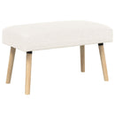 vidaXL pad Egyszínű Krémszínű 80 x 40 x 46 cm Bouclé