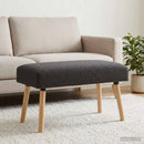 vidaXL pad Egyszínű Sötétszürke 80 x 40 x 46 cm Bouclé