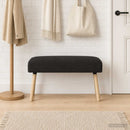 vidaXL pad Egyszínű Fekete 80 x 40 x 46 cm Bouclé