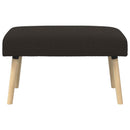 vidaXL pad Egyszínű Fekete 80 x 40 x 46 cm Bouclé