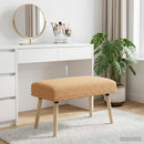 vidaXL pad Egyszínű Bézs 80 x 40 x 46 cm Bouclé