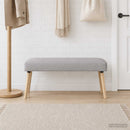 vidaXL pad Egyszínű Világosszürke 110 x 40 x 46 cm Bouclé