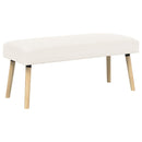 vidaXL pad Egyszínű Krémszínű 110 x 40 x 46 cm Bouclé