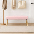vidaXL pad Egyszínű Rózsaszín 110 x 40 x 46 cm Bouclé