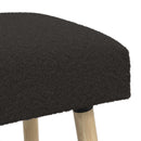 vidaXL pad Egyszínű Fekete 110 x 40 x 46 cm Bouclé