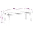 vidaXL pad Egyszínű Fekete 110 x 40 x 46 cm Bouclé