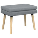 vidaXL Kéttagú pad Világosszürke 60 x 40 x 46 cm Szövet