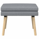 vidaXL Kéttagú pad Világosszürke 60 x 40 x 46 cm Szövet
