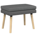 vidaXL Kéttagú pad Sötétszürke 60 x 40 x 46 cm Szövet