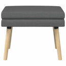 vidaXL Kéttagú pad Sötétszürke 60 x 40 x 46 cm Szövet