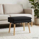 vidaXL Kéttagú pad Fekete 60 x 40 x 46 cm Szövet