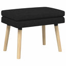 vidaXL Kéttagú pad Fekete 60 x 40 x 46 cm Szövet