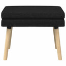 vidaXL Kéttagú pad Fekete 60 x 40 x 46 cm Szövet