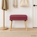vidaXL Kéttagú pad Bordó 60 x 40 x 46 cm Szövet