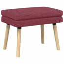 vidaXL Kéttagú pad Bordó 60 x 40 x 46 cm Szövet