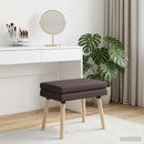 vidaXL Kéttagú pad Sötét Barna 60 x 40 x 46 cm Szövet