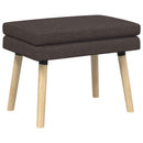 vidaXL Kéttagú pad Sötét Barna 60 x 40 x 46 cm Szövet