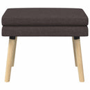 vidaXL Kéttagú pad Sötét Barna 60 x 40 x 46 cm Szövet