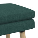 vidaXL Kéttagú pad Sötétzöld 60 x 40 x 46 cm Szövet