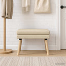 vidaXL Kéttagú pad Krémszínű 60 x 40 x 46 cm Szövet
