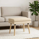 vidaXL Kéttagú pad Krémszínű 60 x 40 x 46 cm Szövet