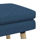 vidaXL Kéttagú pad Kék 60 x 40 x 46 cm Szövet
