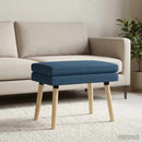 vidaXL Kéttagú pad Kék 60 x 40 x 46 cm Szövet