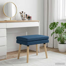 vidaXL Kéttagú pad Kék 60 x 40 x 46 cm Szövet