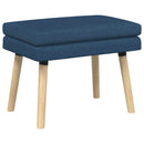 vidaXL Kéttagú pad Kék 60 x 40 x 46 cm Szövet