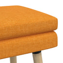 vidaXL Kéttagú pad Sötét sárga 60 x 40 x 46 cm Szövet