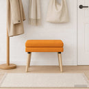 vidaXL Kéttagú pad Sötét sárga 60 x 40 x 46 cm Szövet