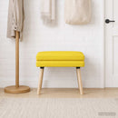 vidaXL Kéttagú pad Világos sárga 60 x 40 x 46 cm Szövet