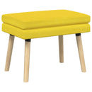 vidaXL Kéttagú pad Világos sárga 60 x 40 x 46 cm Szövet